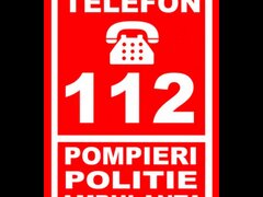 Placuta pentru telefon 112 pompieri politia ambulanta