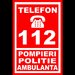 Placuta pentru telefon 112 pompieri politia ambulanta